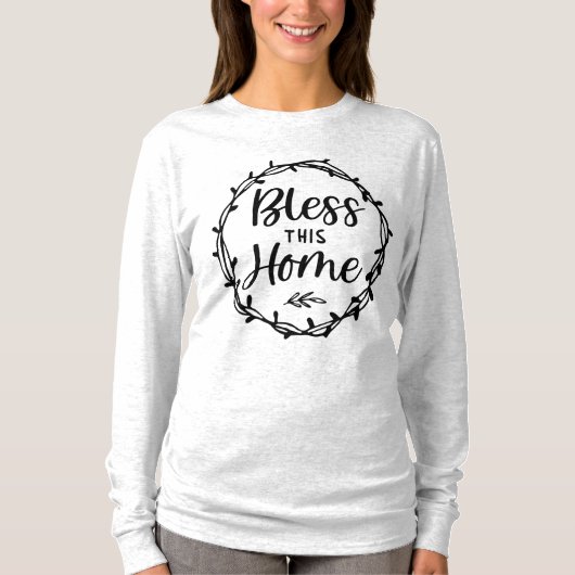 賛美このホームクリスチャン引用文 Tシャツ (正面)