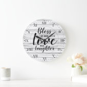 賛美このホーム引用文 ラージ壁時計 (ホーム)