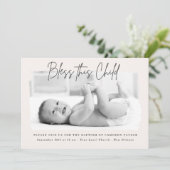 賛美この子ダストクリーム《キリスト教》洗礼式や命名式洗礼 招待状 (スタンド正面)