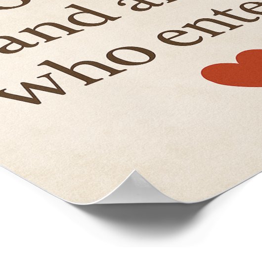 賛美この家と入力する全ての人感動的- ポスター (角)