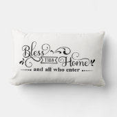 賛美この家と白と黒を入力するすべての人 ランバークッション (正面)