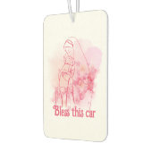 賛美この家ピンクフローラヴァージンメアリーイエス カーエアーフレッシュナー (左)