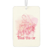 賛美この家ピンクフローラヴァージンメアリーイエス カーエアーフレッシュナー (裏面)