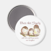 賛美この家族かわいい子ども マグネット (正面/裏面)