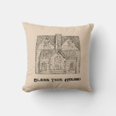 賛美この家/文字&イメージテンプレート クッション (正面)