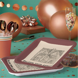 賛美この家/文字&イメージテンプレート ペーパープレート