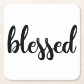 賛美されたコースターセット スクエアペーパーコースター (正面)