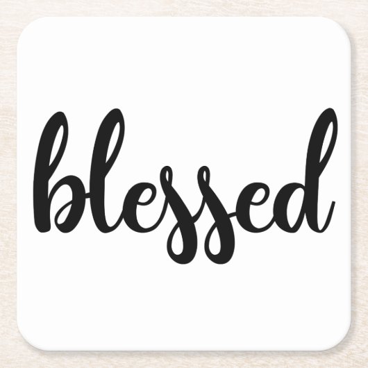 賛美されたコースターセット スクエアペーパーコースター (正面)