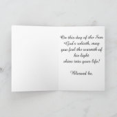 賛美されたユール(キリスト降誕祭)の挨拶状 シーズンカード (内部)