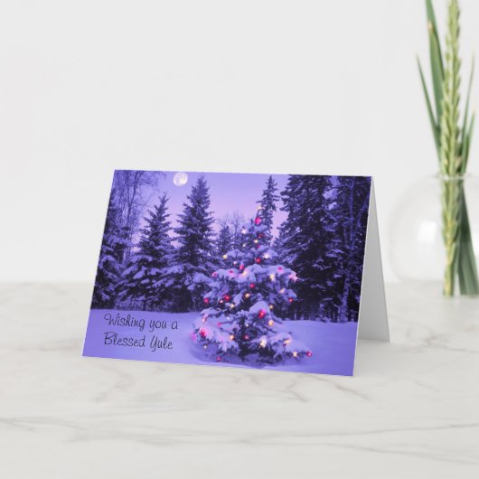 賛美されたユール（キリスト降誕祭）を望みます シーズンカード (正面)