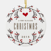 賛美された休日の写真のオーナメントを感じること セラミックオーナメント (正面)