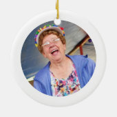 賛美された休日の写真のオーナメントを感じること セラミックオーナメント (裏面)