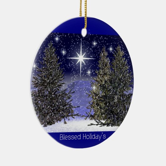 賛美された休日の挨拶 セラミックオーナメント (右)