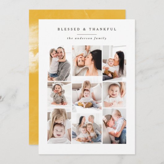 賛美された及び感謝している数々のな写真の休日カード シーズンカード (正面/裏面)