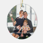 賛美された家族のクリスマスのオーナメント セラミックオーナメント (左)