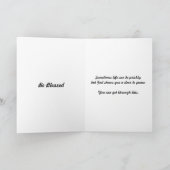 賛美された挨拶状、開放された勇気付けられるがあって下さい カード (内部)