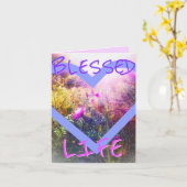 賛美された生命小さい挨拶状 カード (黄色い花)