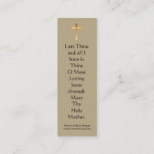 賛美された秘跡の聖餐式の小型神聖なカード スキニー名刺 (裏面)