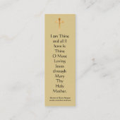 賛美された秘跡小型神聖なカードの私達の女性 スキニー名刺 (裏面)