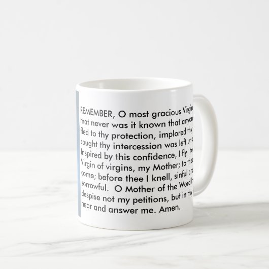 賛美された聖母マリアのカトリック教のマグ コーヒーマグカップ (正面右)