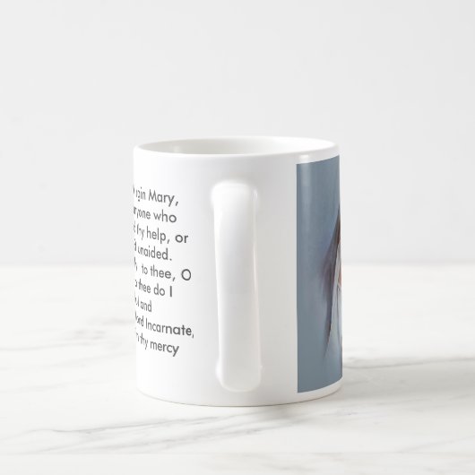 賛美された聖母マリアのカトリック教のマグ コーヒーマグカップ (ハンドル)