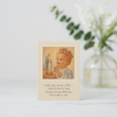 賛美された聖母マリアのカトリック教のヴィンテージの詩カード 名刺 (スタンド正面)