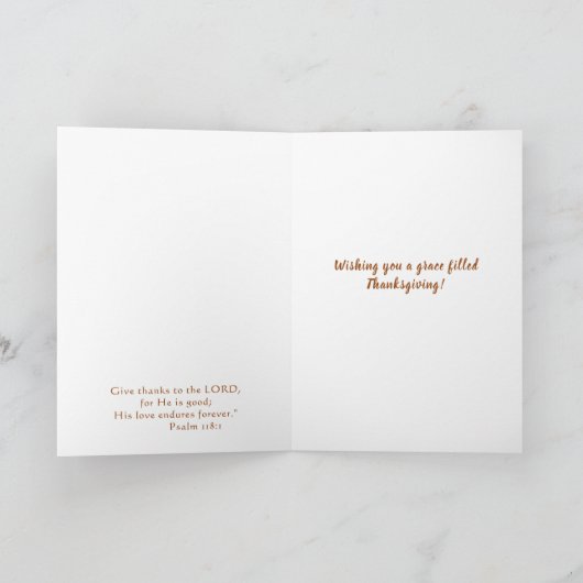 賛美された聖母マリアのカトリック教の感謝祭の花柄 シーズンカード (内部)