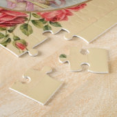 賛美された聖母マリアの仮定の天使のピンクのバラ ジグソーパズル (側面)