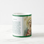 賛美された聖母マリアの完全なハート コーヒーマグカップ (中央)