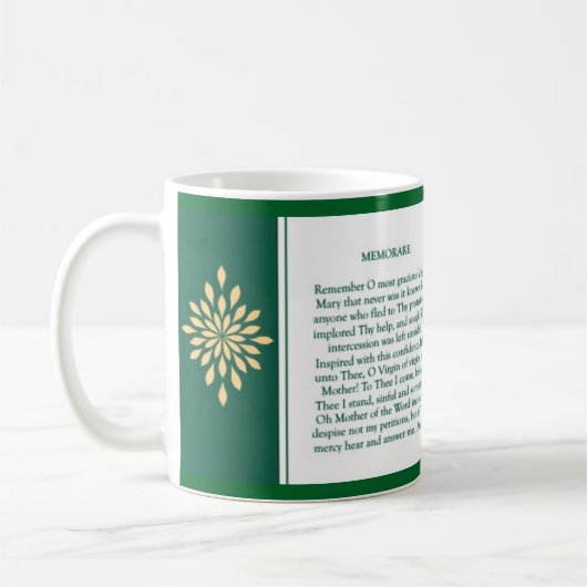 賛美された聖母マリアの完全なハート コーヒーマグカップ (左)