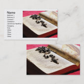 賛美された聖母マリアの聖書の数珠 名刺 (正面/裏面)