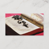 賛美された聖母マリアの聖書の数珠 名刺 (裏面)