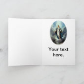 賛美された聖母マリアは彼女に軽い輝やきを許可しました カード (内部)