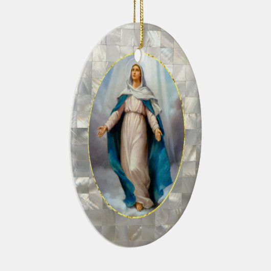 賛美された聖母マリア セラミックオーナメント (右)