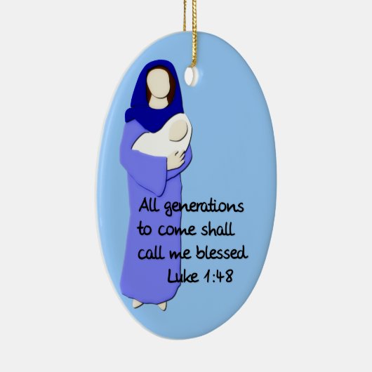 賛美された聖母マリア セラミックオーナメント (右)