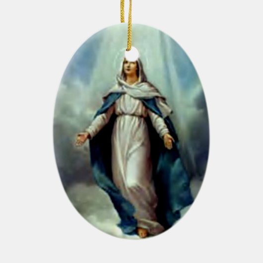 賛美された聖母マリア-神の母 セラミックオーナメント (裏面)