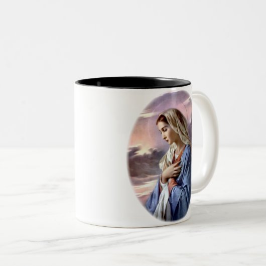 賛美された聖母マリア-神の母 ツートーンマグカップ (正面右)