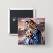 賛美された聖母マリア-神の母 缶バッジ (正面&裏面)