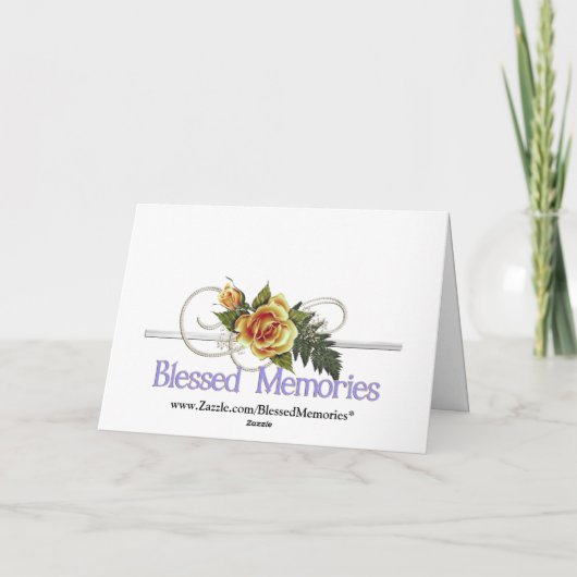 賛美された記憶母悔やみや弔慰 カード (裏面)