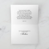 賛美された記憶母悔やみや弔慰 カード (内部)