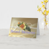 賛美された記憶母悔やみや弔慰 カード (黄色い花)