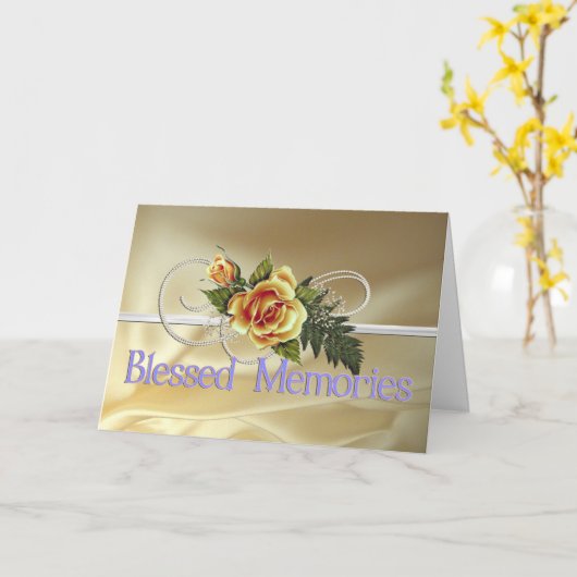 賛美された記憶母悔やみや弔慰 カード (黄色い花)