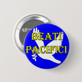 賛美された調印者の白の鳩ボタン 缶バッジ (正面&裏面)