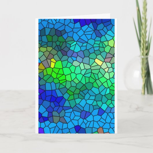 賛美された-勇気付けられる-ステンドグラスの部分があって下さい カード (正面)