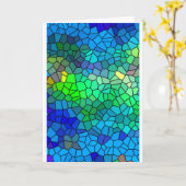 賛美された-勇気付けられる-ステンドグラスの部分があって下さい カード (黄色い花)