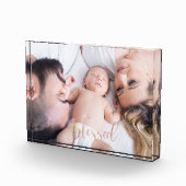 賛美されるばら色の金ゴールドの原稿 フォトブロック (右)