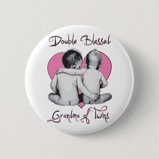 賛美される倍   --双生児の祖母 缶バッジ (正面)