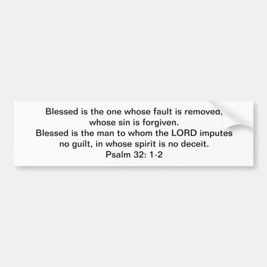 賛美される放せば! バンパーステッカー (正面)