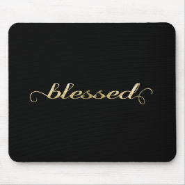 賛美される、金ゴールドのホイル一見の感動的な感謝した マウスパッド