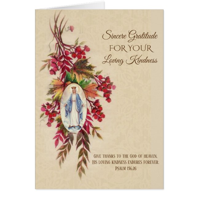 賛美しました聖母マリアの秋の花をありがとう (正面)